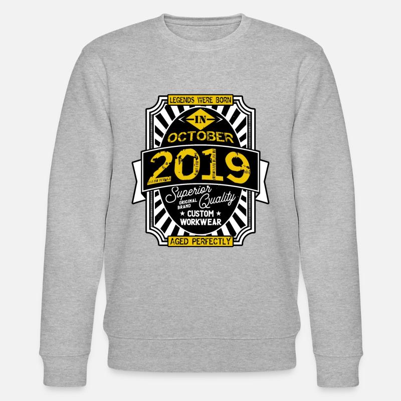 2019 OCTOBER - Sweat bio CHANGER Stanley/Stella Unisexe - gris chiné