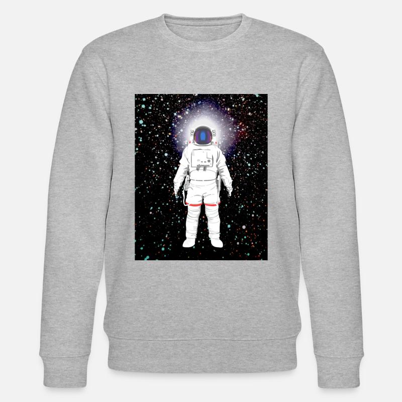 Weltraum Mann Astronaut - Stanley/Stella Unisex Bio-Sweatshirt CHANGER - Grau meliert