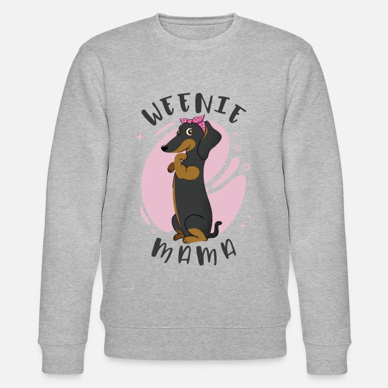Weenie Mama Dackel - Stanley/Stella Unisex Bio-Sweatshirt CHANGER  - Grau meliert