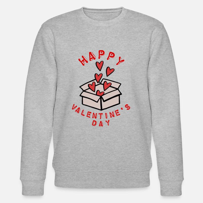Saint-Valentin, Saint-Valentin, Saint-Valentin - Sweat bio CHANGER Stanley/Stella Unisexe - gris chiné