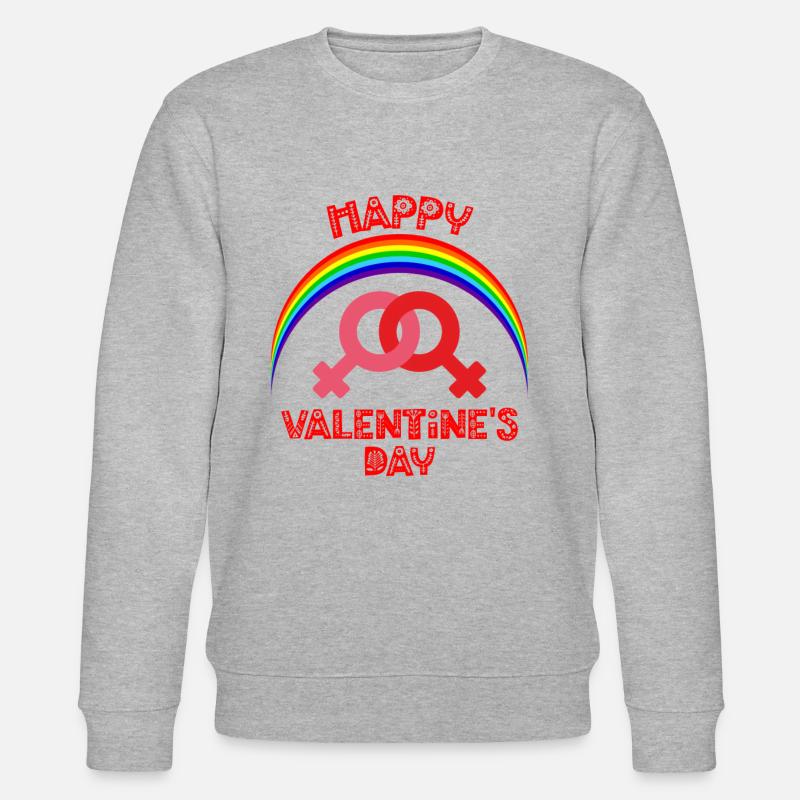 Saint-Valentin, Saint-Valentin, Saint-Valentin - Sweat bio CHANGER Stanley/Stella Unisexe - gris chiné