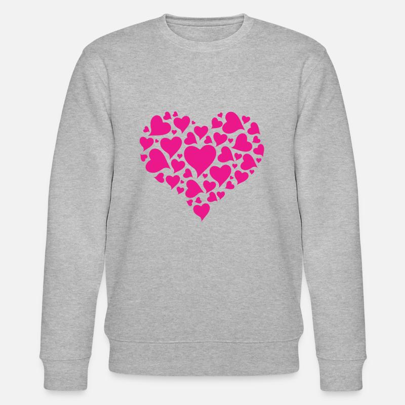 Saint-Valentin, Saint-Valentin, Saint-Valentin - Sweat bio CHANGER Stanley/Stella Unisexe - gris chiné