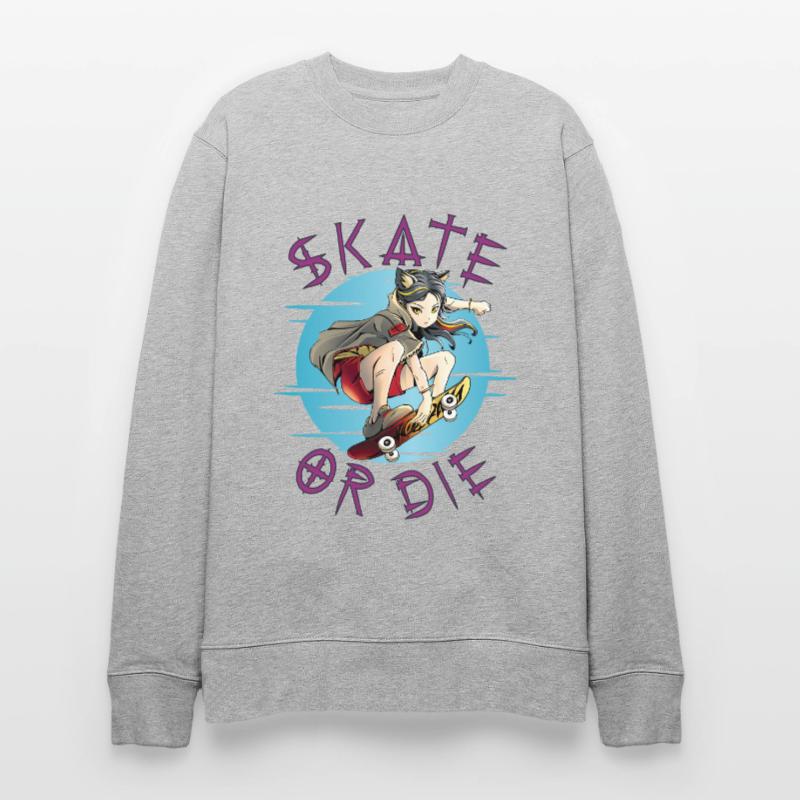 Skate oder stirb Skateboarder Anime Mädchen Stanley/Stella Unisex Bio-Sweatshirt CHANGER 