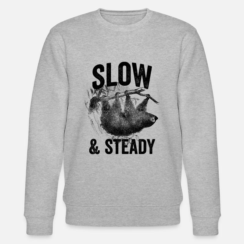 LANGSAM UND STETIG - Stanley/Stella Unisex Bio-Sweatshirt CHANGER  - Grau meliert