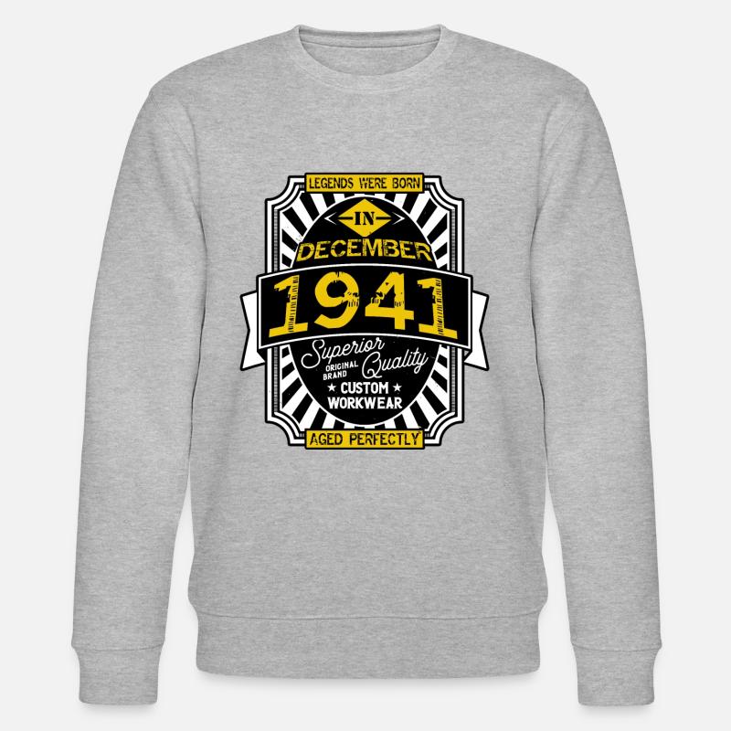 1941 DEZEMBER - Stanley/Stella Unisex Bio-Sweatshirt CHANGER  - Grau meliert