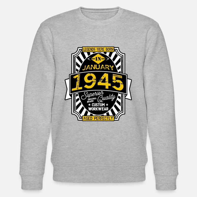 1945 JANUAR - Stanley/Stella Unisex Bio-Sweatshirt CHANGER  - Grau meliert
