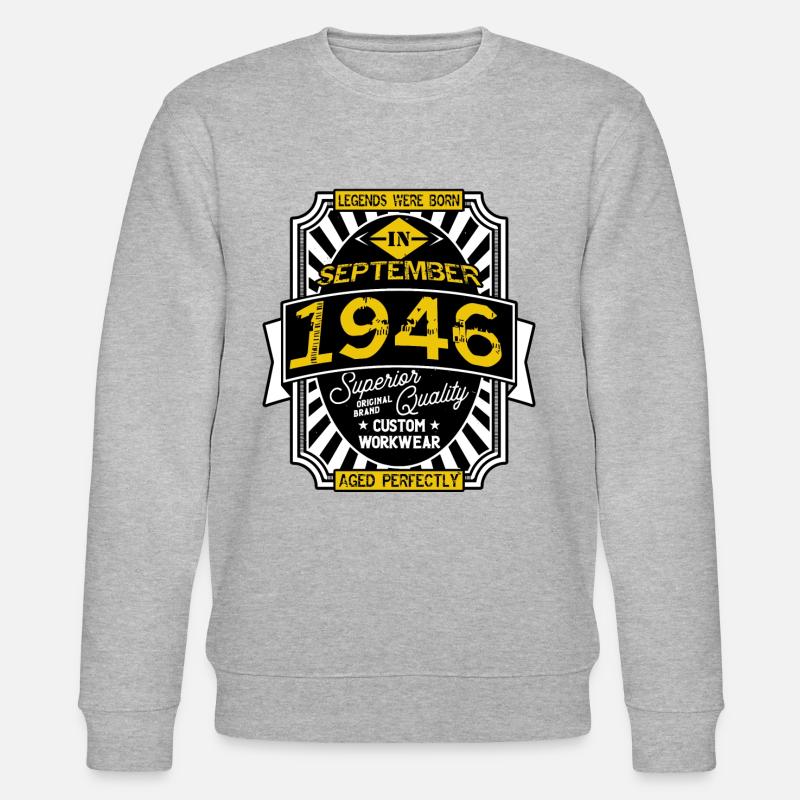 1946 SEPTEMBER - Stanley/Stella Unisex Bio-Sweatshirt CHANGER  - Grau meliert
