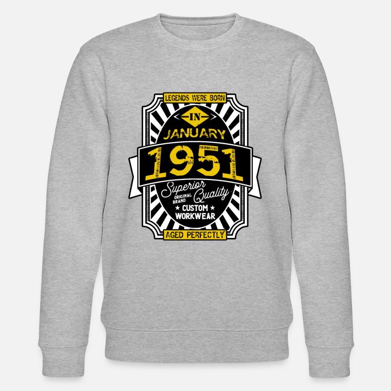 JANUAR 1951 - Stanley/Stella Unisex Bio-Sweatshirt CHANGER  - Grau meliert