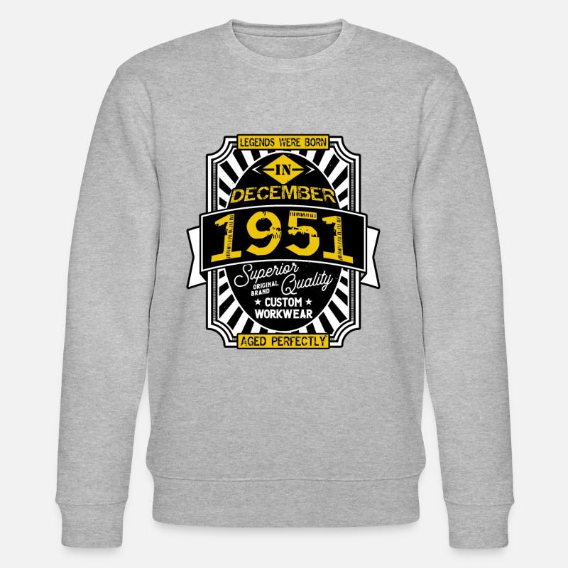 1951 DEZEMBER - Stanley/Stella Unisex Bio-Sweatshirt CHANGER - Grau meliert