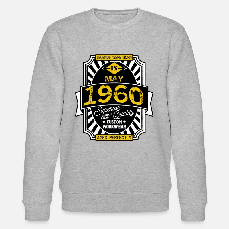 1960 MAI - Stanley/Stella Unisex Bio-Sweatshirt CHANGER  - Grau meliert