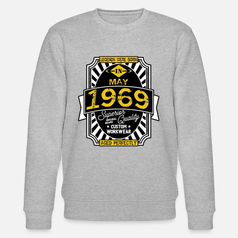 MAI 1969 - Stanley/Stella Unisex Bio-Sweatshirt CHANGER  - Grau meliert