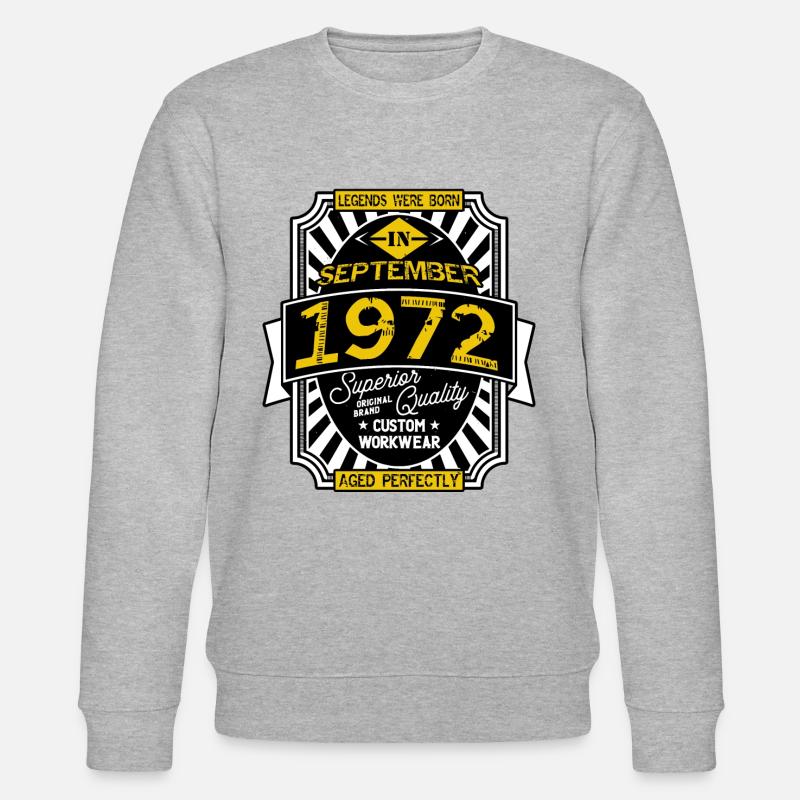 SEPTEMBER 1972 - Stanley/Stella Unisex Bio-Sweatshirt CHANGER  - Grau meliert