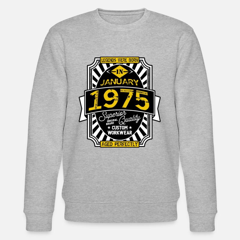 JANUAR 1975 - Stanley/Stella Unisex Bio-Sweatshirt CHANGER - Grau meliert