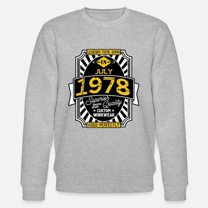1978 JULI - Stanley/Stella Unisex Bio-Sweatshirt CHANGER  - Grau meliert