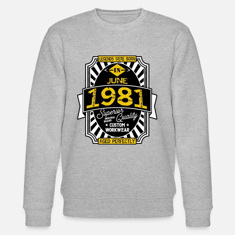 JUNI 1981 - Stanley/Stella Unisex Bio-Sweatshirt CHANGER  - Grau meliert