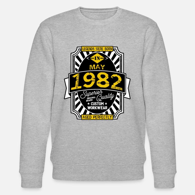 1982 MAY - Sweat bio CHANGER Stanley/Stella Unisexe - gris chiné