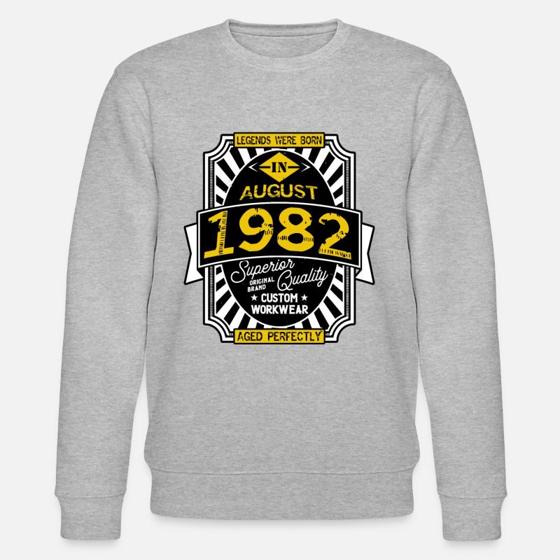 1982 AUGUST - Sweat bio CHANGER Stanley/Stella Unisexe - gris chiné