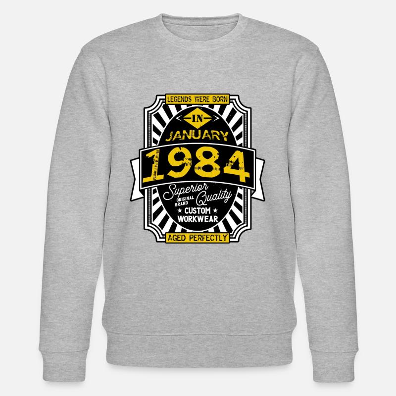 JANUAR 1984 - Stanley/Stella Unisex Bio-Sweatshirt CHANGER  - Grau meliert