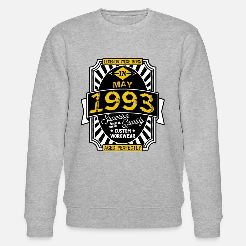 1993 MAY - Sweat bio CHANGER Stanley/Stella Unisexe - gris chiné