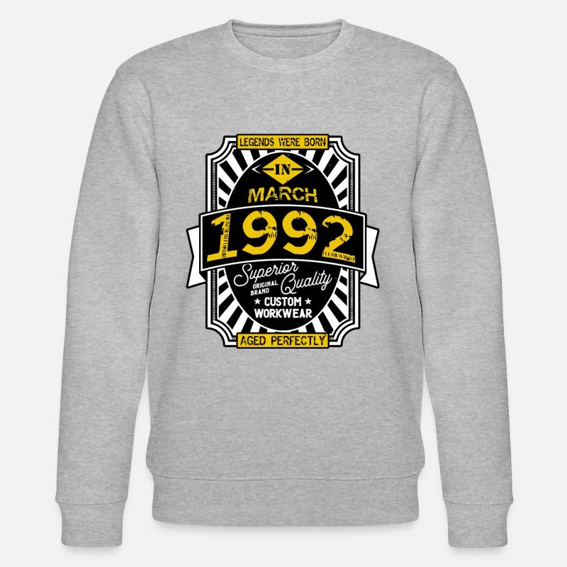 1992 MÄRZ - Stanley/Stella Unisex Bio-Sweatshirt CHANGER  - Grau meliert