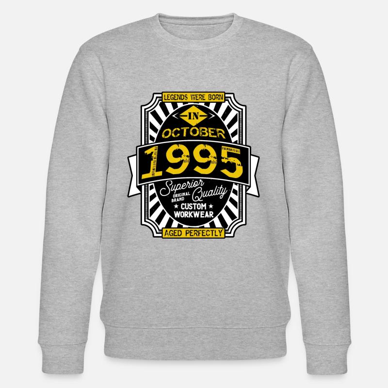 1995 OCTOBER - Sweat bio CHANGER Stanley/Stella Unisexe - gris chiné