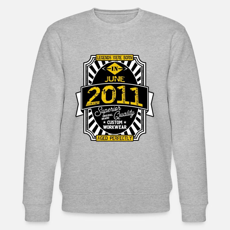 2011 JUNI - Stanley/Stella Unisex Bio-Sweatshirt CHANGER  - Grau meliert