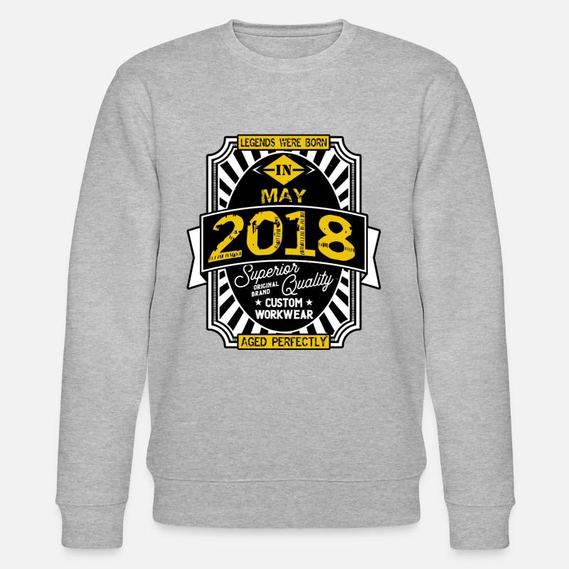 2018 MAI - Stanley/Stella Unisex Bio-Sweatshirt CHANGER  - Grau meliert
