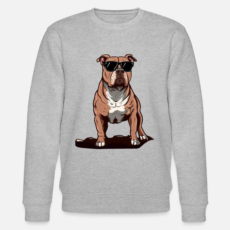 Pitbull Das Modell - Stanley/Stella Unisex Bio-Sweatshirt CHANGER  - Grau meliert
