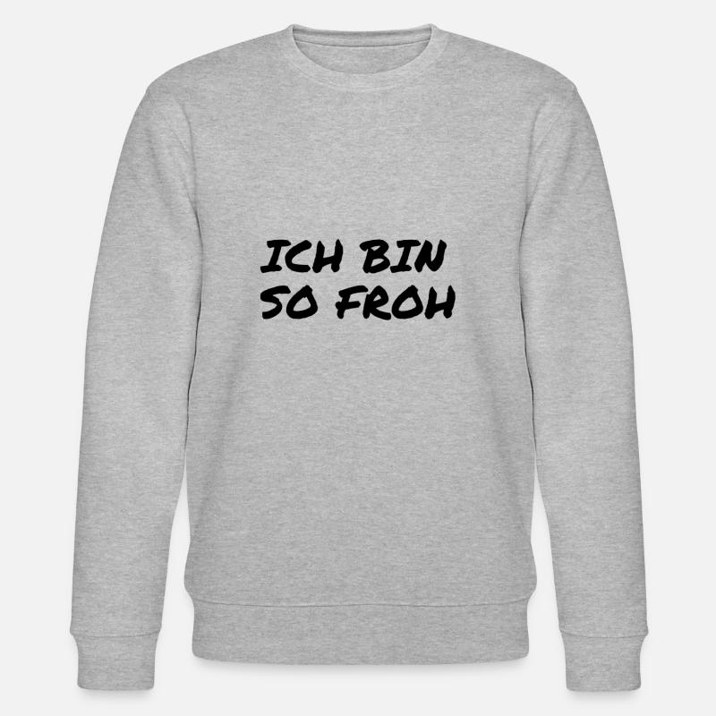 glücklich - Stanley/Stella Unisex Bio-Sweatshirt CHANGER  - Grau meliert