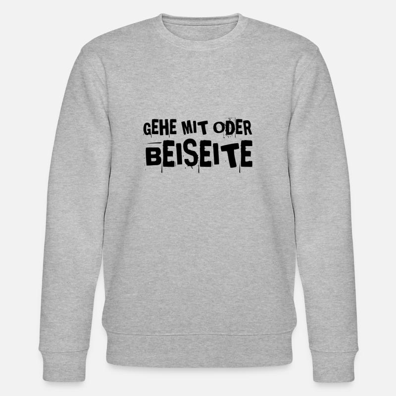 gehe mit mir oder beiseite - Stanley/Stella Unisex Bio-Sweatshirt CHANGER  - Grau meliert
