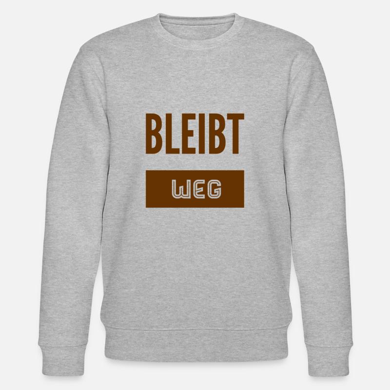 bitte halten sie Abstand - Stanley/Stella Unisex Bio-Sweatshirt CHANGER  - Grau meliert