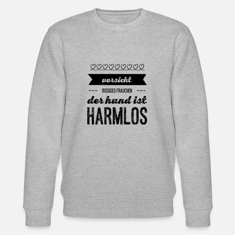 der Hund tut nichts - Stanley/Stella Unisex Bio-Sweatshirt CHANGER  - Grau meliert