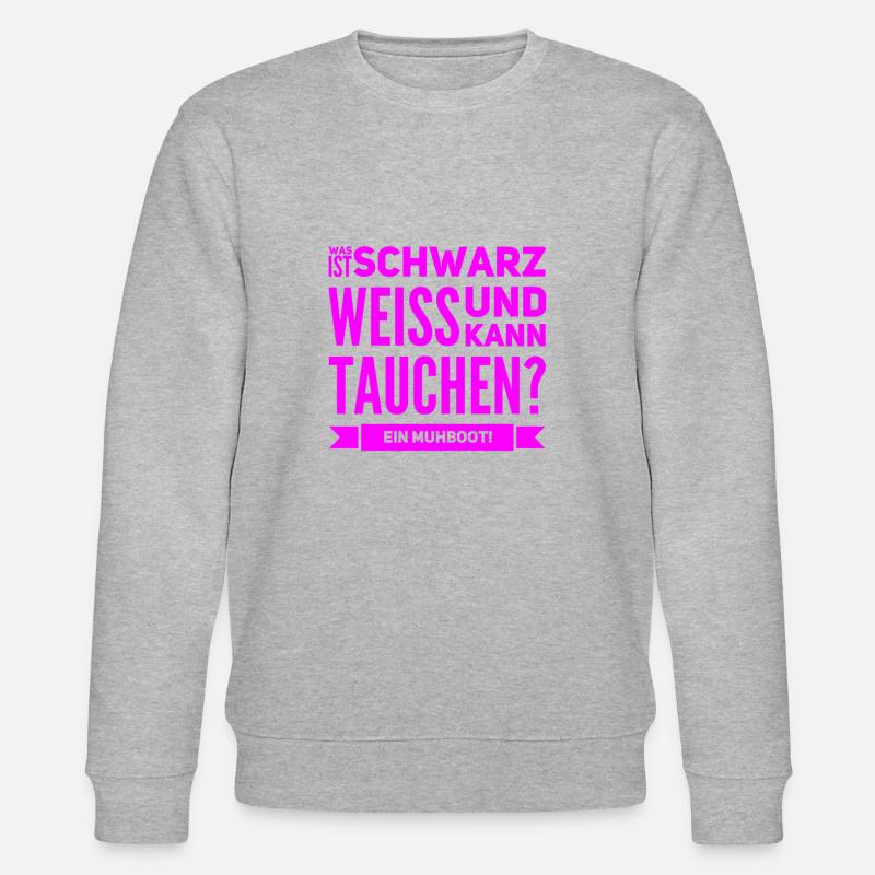 Une vache plongeant - Sweat bio CHANGER Stanley/Stella Unisexe - gris chiné
