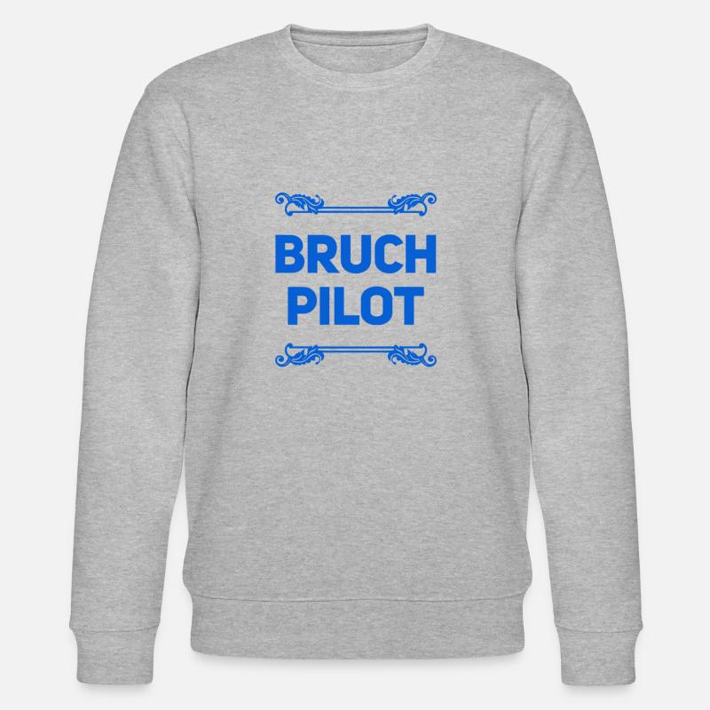 hier ist ein Bruchpilot - Stanley/Stella Unisex Bio-Sweatshirt CHANGER  - Grau meliert