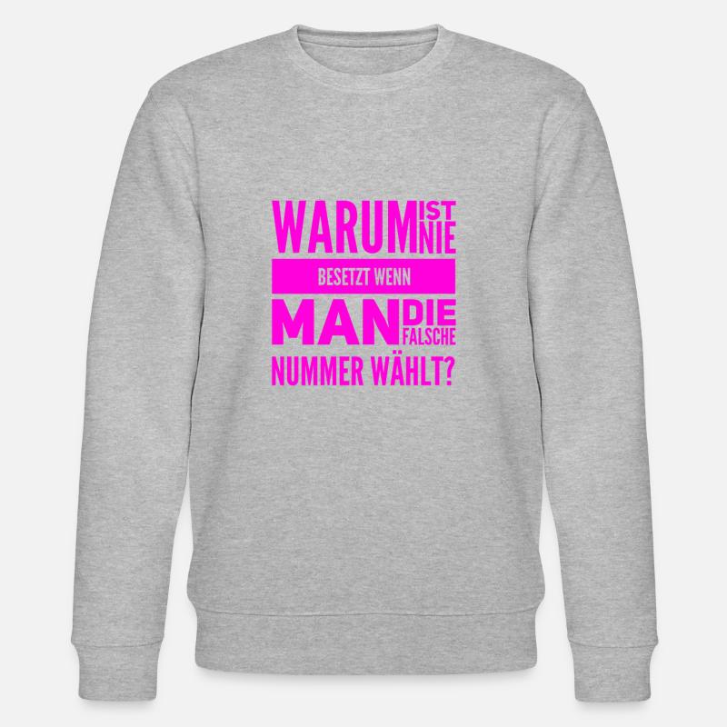 die falsche Nummer wählen - Stanley/Stella Unisex Bio-Sweatshirt CHANGER  - Grau meliert