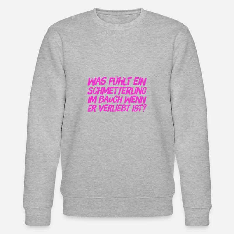 verliebte Schmetterlinge - Stanley/Stella Unisex Bio-Sweatshirt CHANGER  - Grau meliert