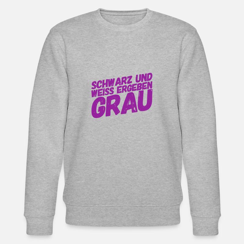das ergibt grau - Stanley/Stella Unisex Bio-Sweatshirt CHANGER  - Grau meliert