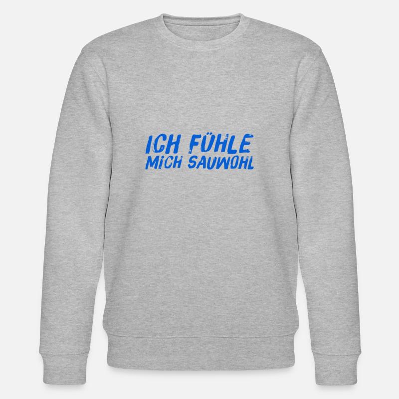 mir geht es einfach gut - Stanley/Stella Unisex Bio-Sweatshirt CHANGER  - Grau meliert