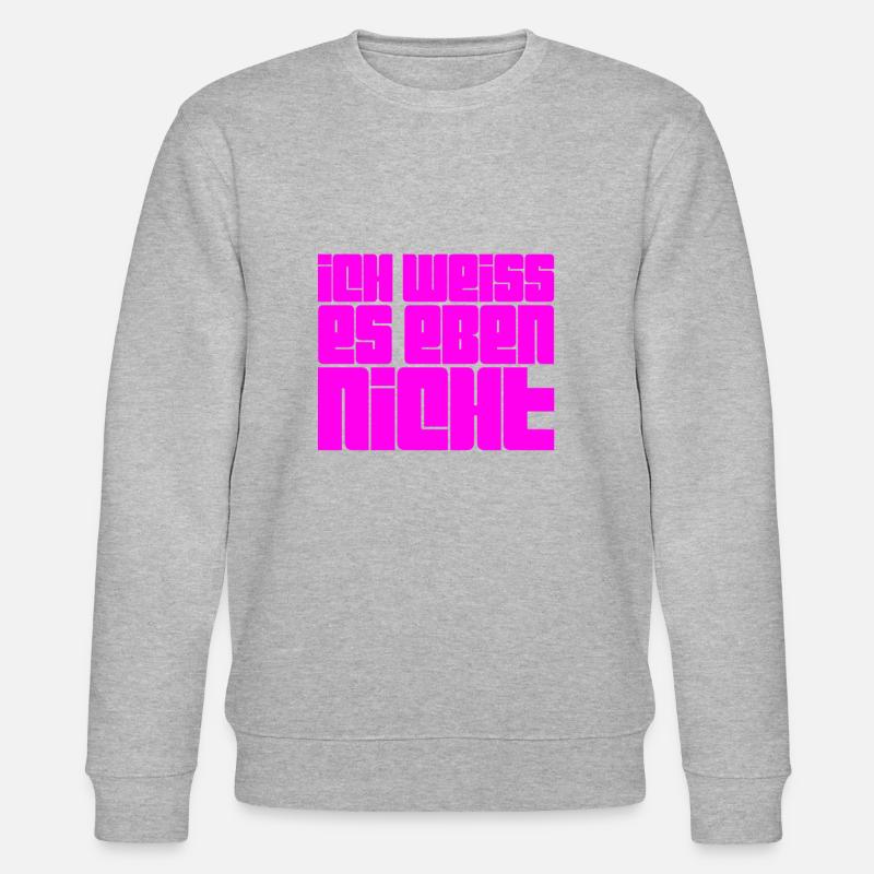 ich habe keine Idee - Stanley/Stella Unisex Bio-Sweatshirt CHANGER  - Grau meliert