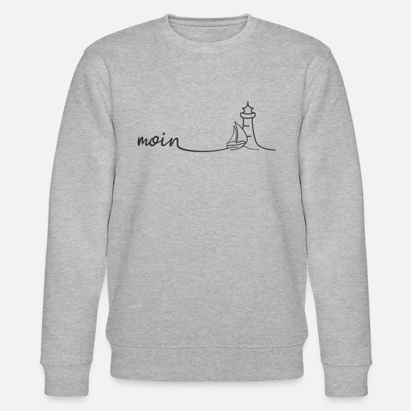 Moin Segelboot Leuchtturm - Stanley/Stella Unisex Bio-Sweatshirt CHANGER  - Grau meliert