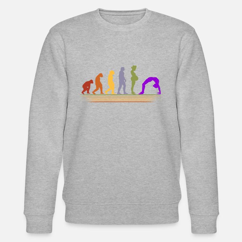 Yoga Evolution Meditation Contrology - Stanley/Stella Unisex Bio-Sweatshirt CHANGER  - Grau meliert