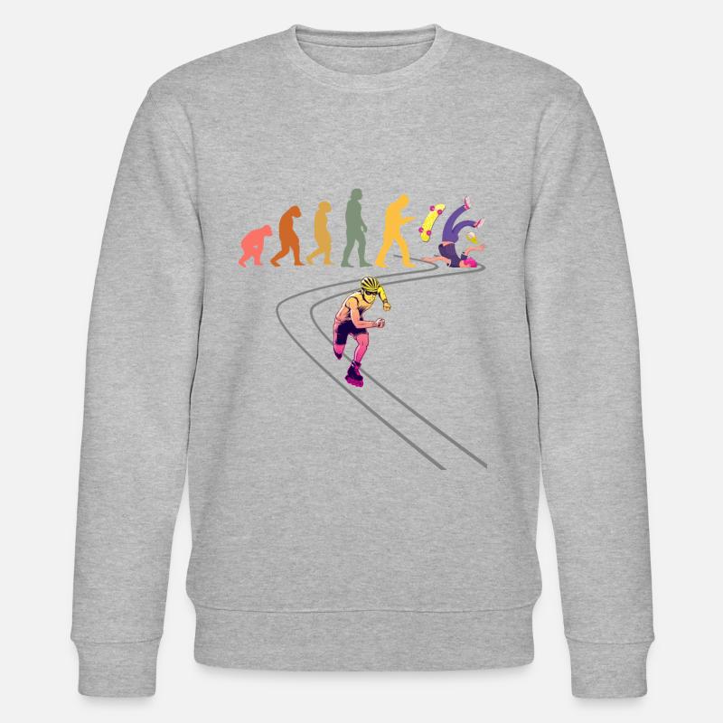 Inline-Skating Rollerskates Inline-Skater - Stanley/Stella Unisex Bio-Sweatshirt CHANGER  - Grau meliert