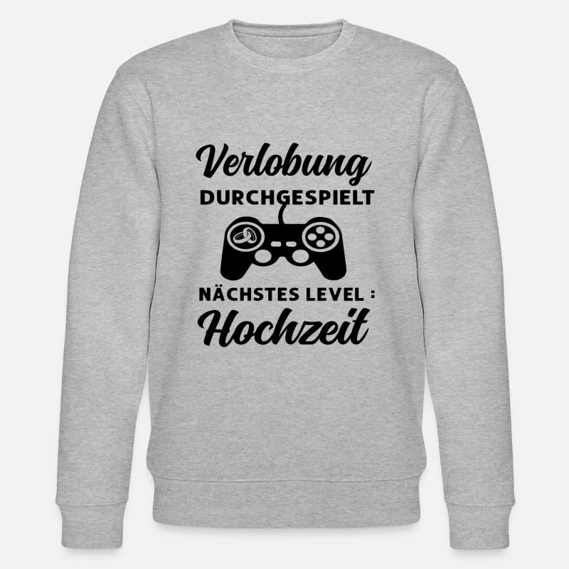 Hochzeit Gaming Junggesellenabschied - Stanley/Stella Unisex Bio-Sweatshirt CHANGER - Grau meliert