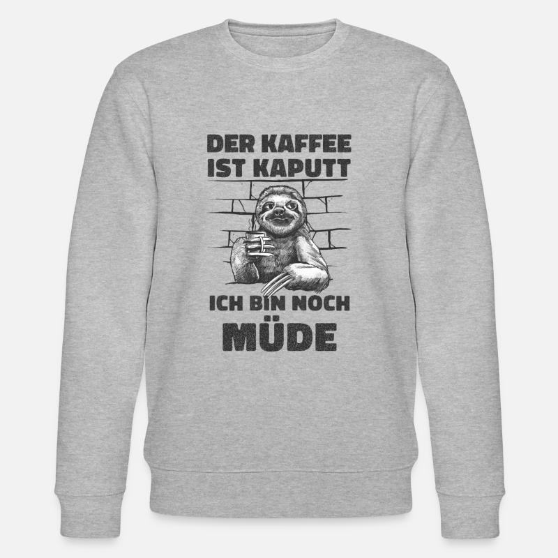 Kaffeetrinker Morgenmuffel Kaffeeliebhaber - Stanley/Stella Unisex Bio-Sweatshirt CHANGER - Grau meliert
