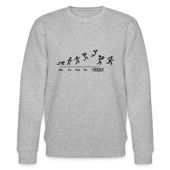 Paintball Airsoft gaming Softair Games Weekend - Stanley/Stella CHANGER Unisex Organic Sweatshirt - heather grey - Front - Nik (191cm) & Marisol (170cm)
