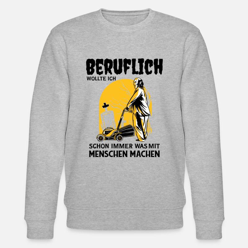 Grabpfleger Friedhof-Landschaftsgärtner - Stanley/Stella Unisex Bio-Sweatshirt CHANGER  - Grau meliert
