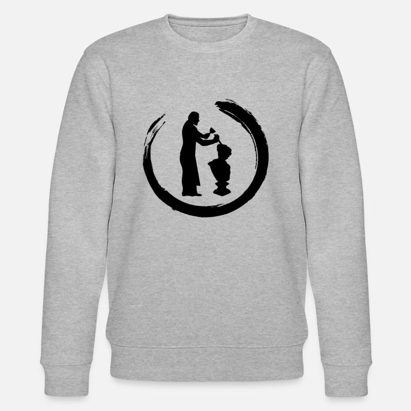 Steinmetz Handwerker Steinbildhauer Bildhauer - Stanley/Stella Unisex Bio-Sweatshirt CHANGER  - Grau meliert