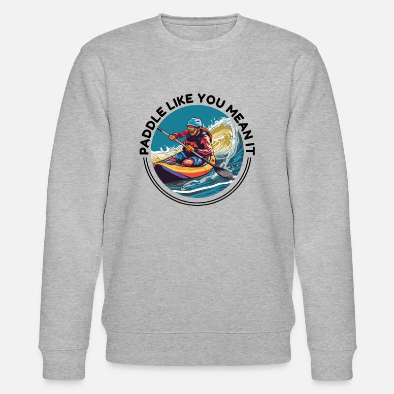 KAYAKS KANU RAFTING-BOOT Kayaking - Stanley/Stella Unisex Bio-Sweatshirt CHANGER  - Grau meliert