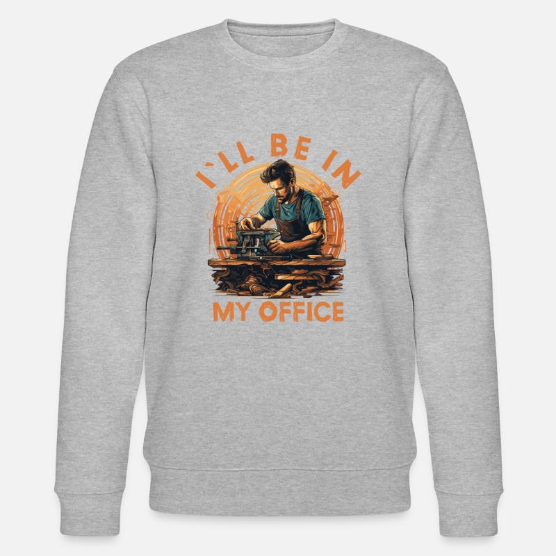 Handwerker Zimmermann-Holzarbeit Zimmerer - Stanley/Stella Unisex Bio-Sweatshirt CHANGER  - Grau meliert