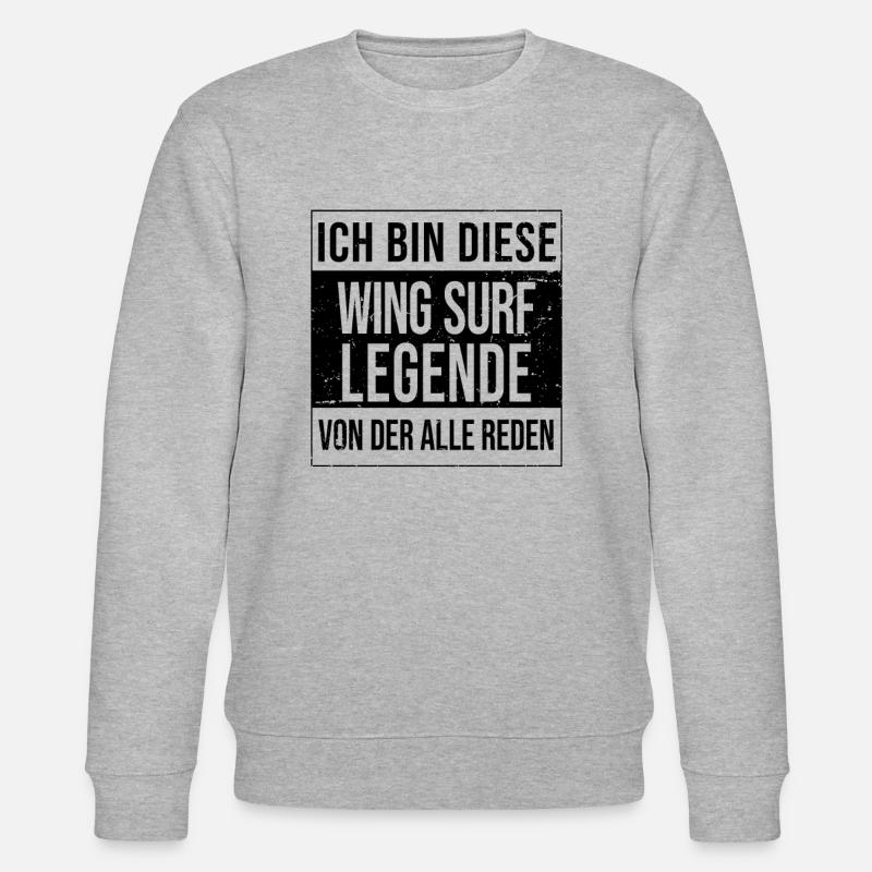 Wingfoil-Surfer Wingsurf Wingfoiling-Board - Stanley/Stella Unisex Bio-Sweatshirt CHANGER  - Grau meliert